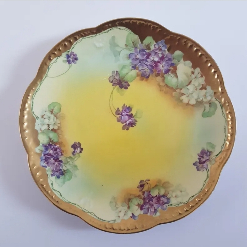 Imperial Austria Porcelain Cake Plate Hand Painted Antique Display Plate